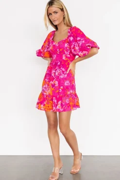 Outlet Baltic Born Levy Sweetheart Mini Dress | Fuchsia Multi
