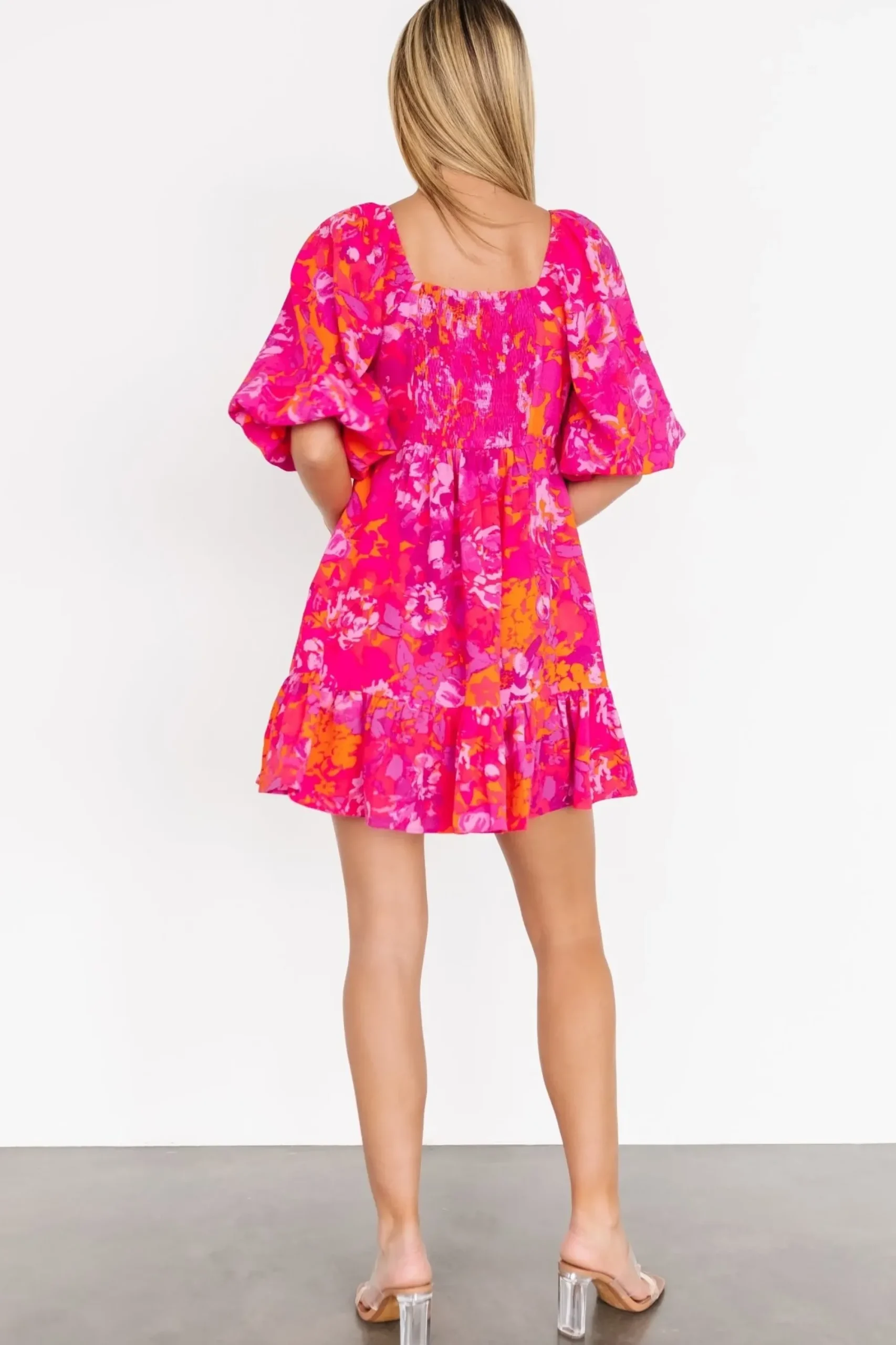 Outlet Baltic Born Levy Sweetheart Mini Dress | Fuchsia Multi
