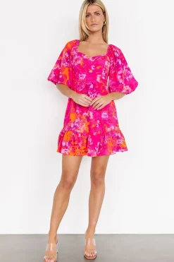Outlet Baltic Born Levy Sweetheart Mini Dress | Fuchsia Multi