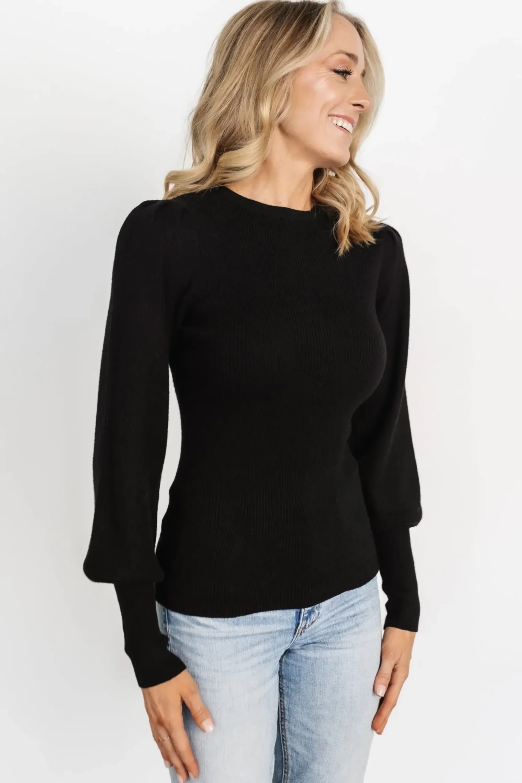 Fashion Baltic Born Lilou Rib Knit Sweater | Black