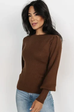 Discount Baltic Born Lilou Rib Knit Sweater | Brown