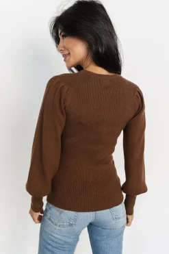 Discount Baltic Born Lilou Rib Knit Sweater | Brown