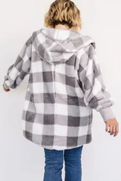 Hot Baltic Born Lincoln Teddy Cardigan | Gray + White