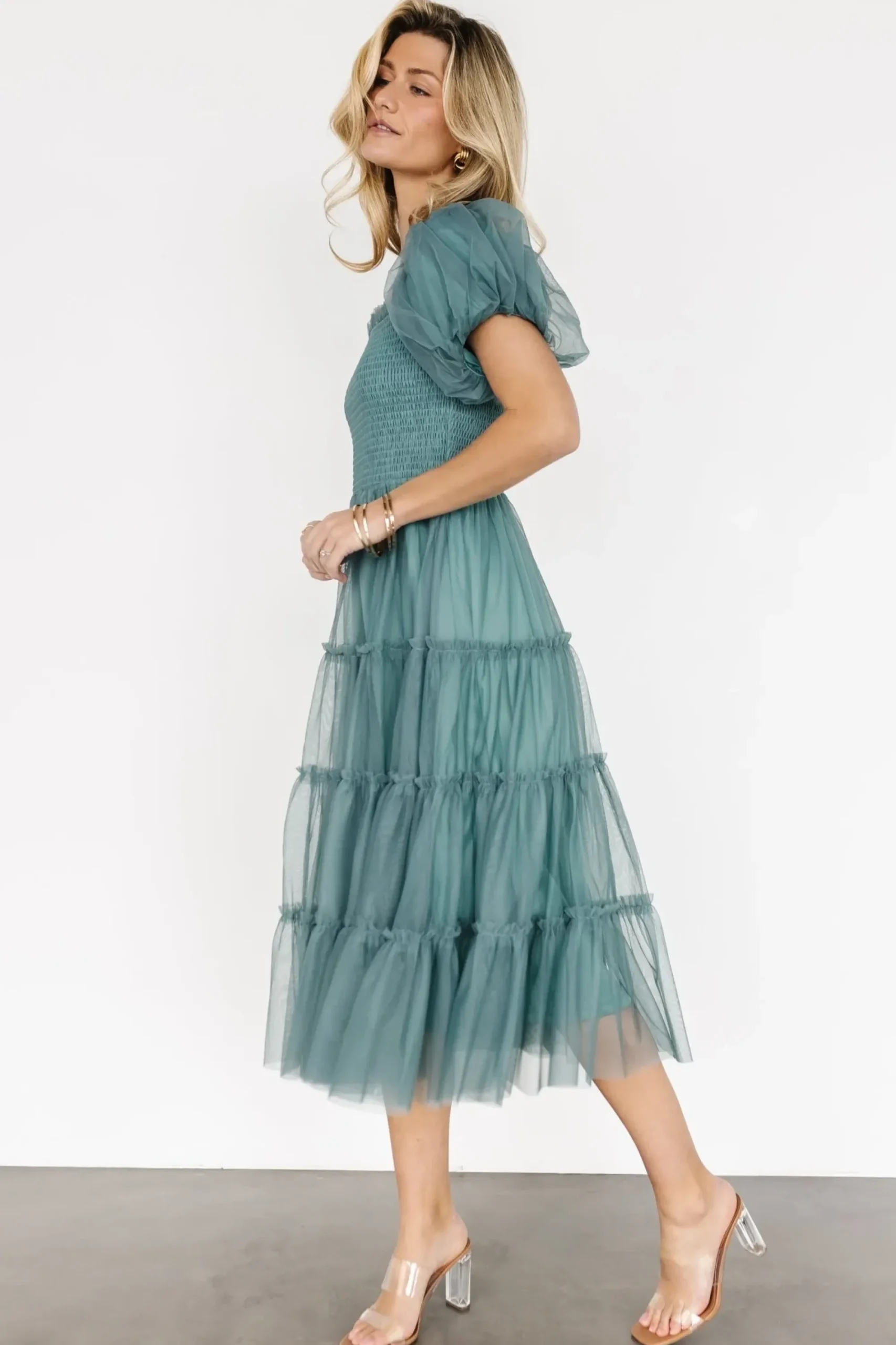 Fashion Baltic Born Liv Tulle Midi Dress | Eucalyptus