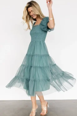 Fashion Baltic Born Liv Tulle Midi Dress | Eucalyptus