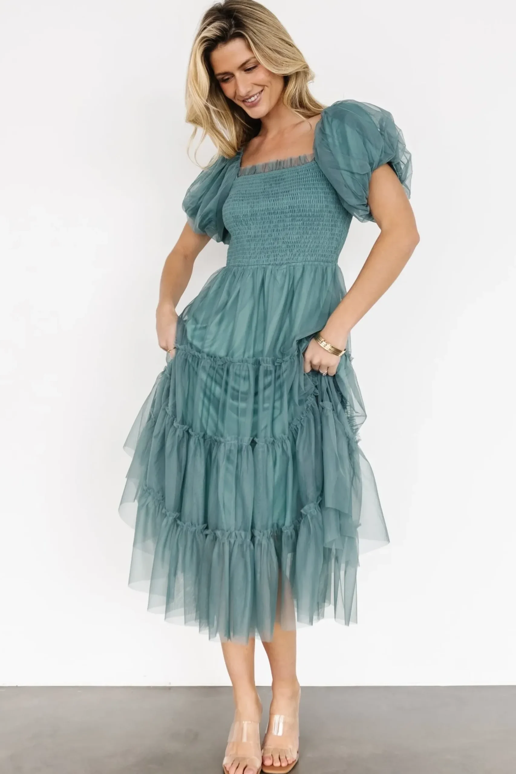 Fashion Baltic Born Liv Tulle Midi Dress | Eucalyptus