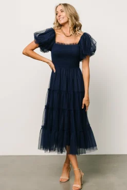 New Baltic Born Liv Tulle Midi Dress | Navy