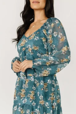 Sale Baltic Born Lombard Tiered Dress | Blue + Gold