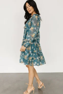 Sale Baltic Born Lombard Tiered Dress | Blue + Gold