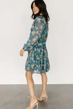 Sale Baltic Born Lombard Tiered Dress | Blue + Gold