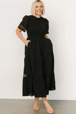 Clearance Baltic Born Loveland Geo Lace Maxi Dress | Black