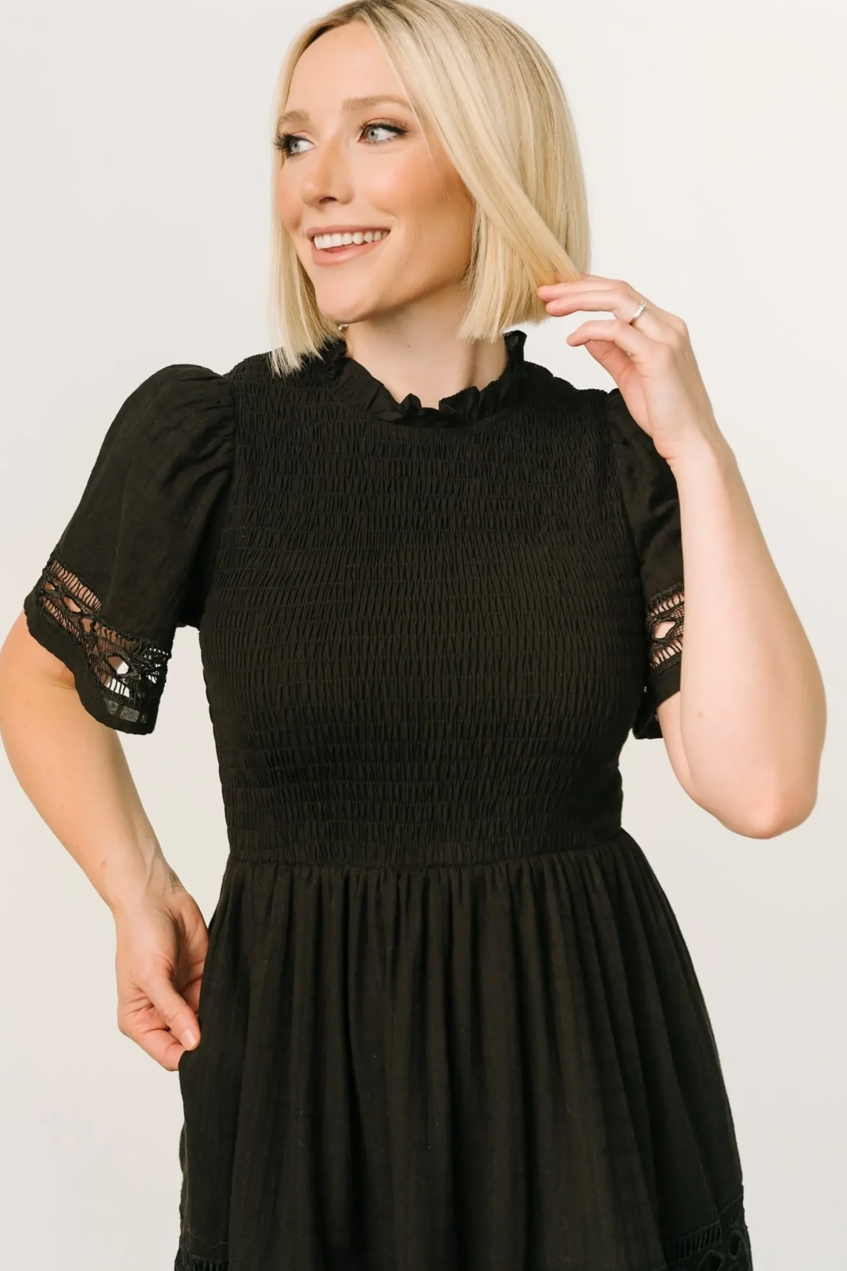 Clearance Baltic Born Loveland Geo Lace Maxi Dress | Black