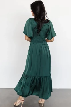 Hot Baltic Born Lovell Smocked Midi Dress | Emerald
