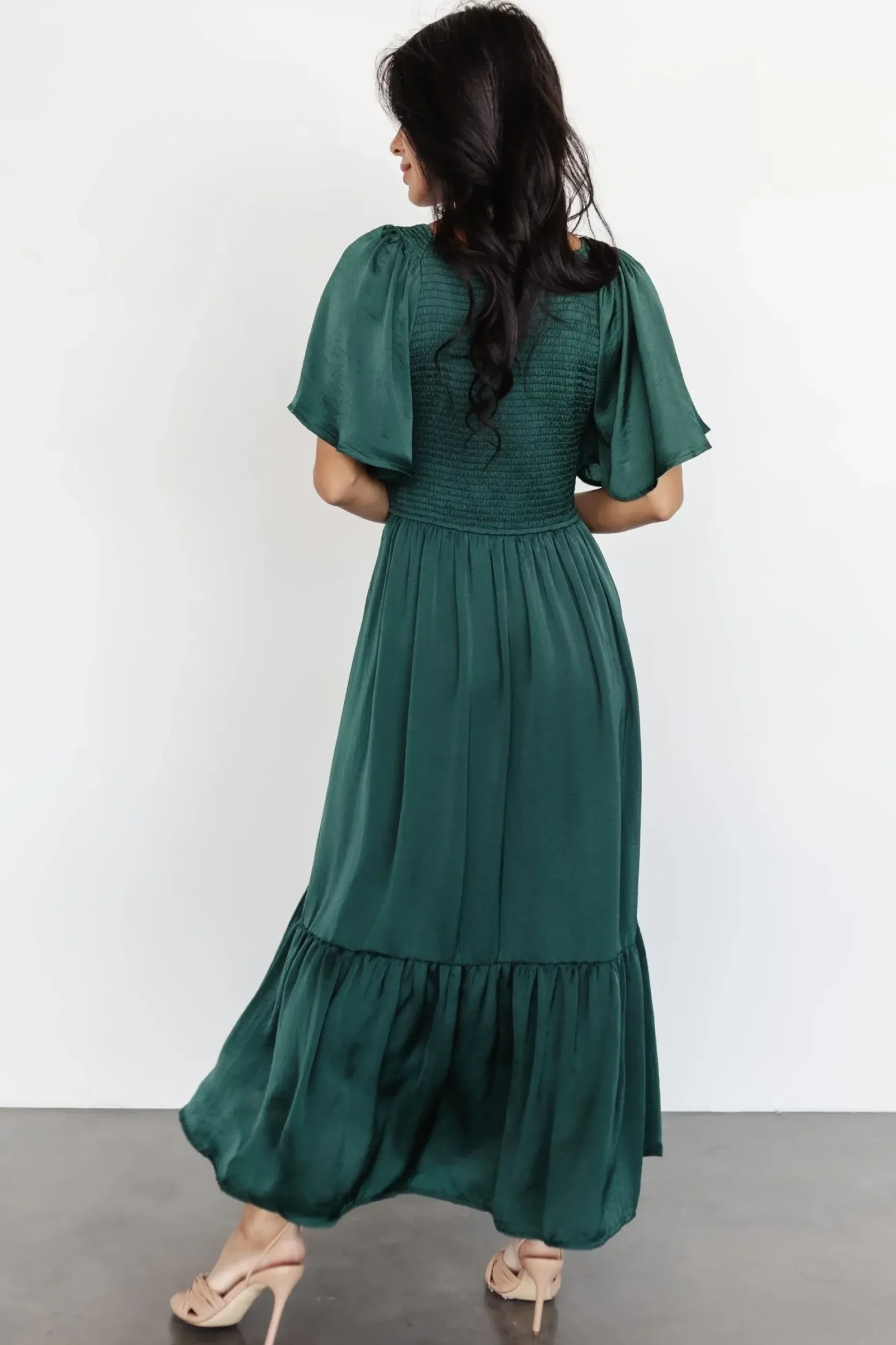 Hot Baltic Born Lovell Smocked Midi Dress | Emerald