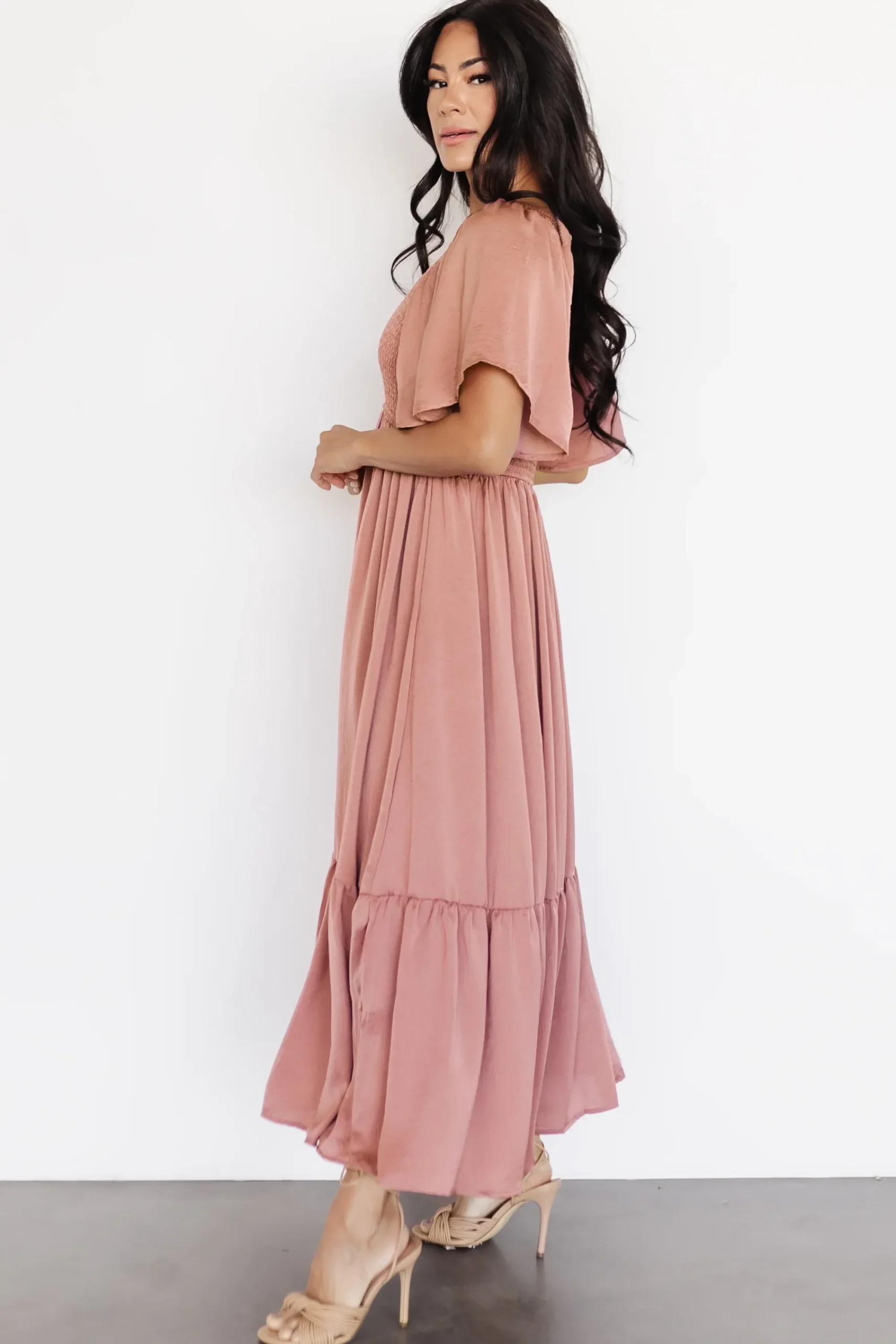 Best Baltic Born Lovell Smocked Midi Dress | Dark Mauve