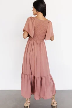 Best Baltic Born Lovell Smocked Midi Dress | Dark Mauve