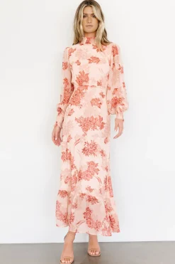 Clearance Baltic Born Luciana Maxi Dress | Beige + Rose