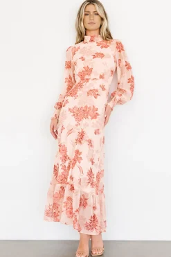 Clearance Baltic Born Luciana Maxi Dress | Beige + Rose