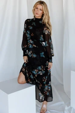 Hot Baltic Born Luciana Maxi Dress | Black + Blue