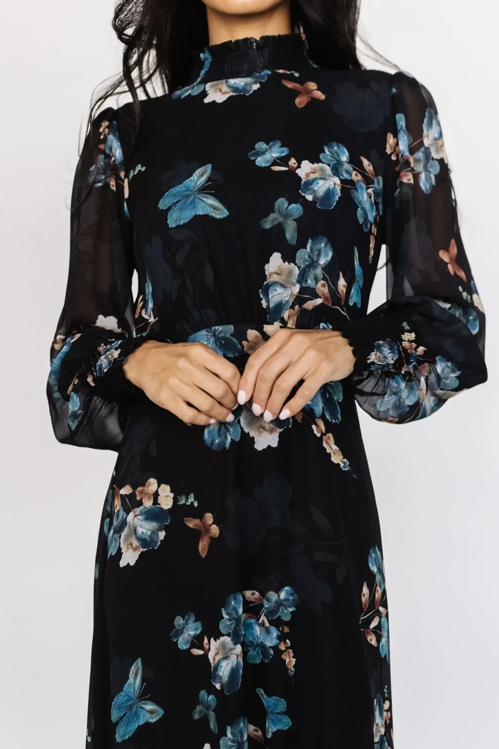 Hot Baltic Born Luciana Maxi Dress | Black + Blue