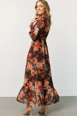 Outlet Baltic Born Luciana Maxi Dress | Brown Floral