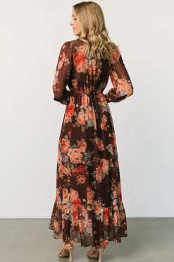 Outlet Baltic Born Luciana Maxi Dress | Brown Floral
