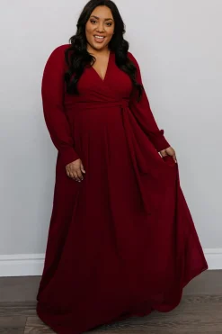 Hot Baltic Born Lydia Maxi Dress | Burgundy