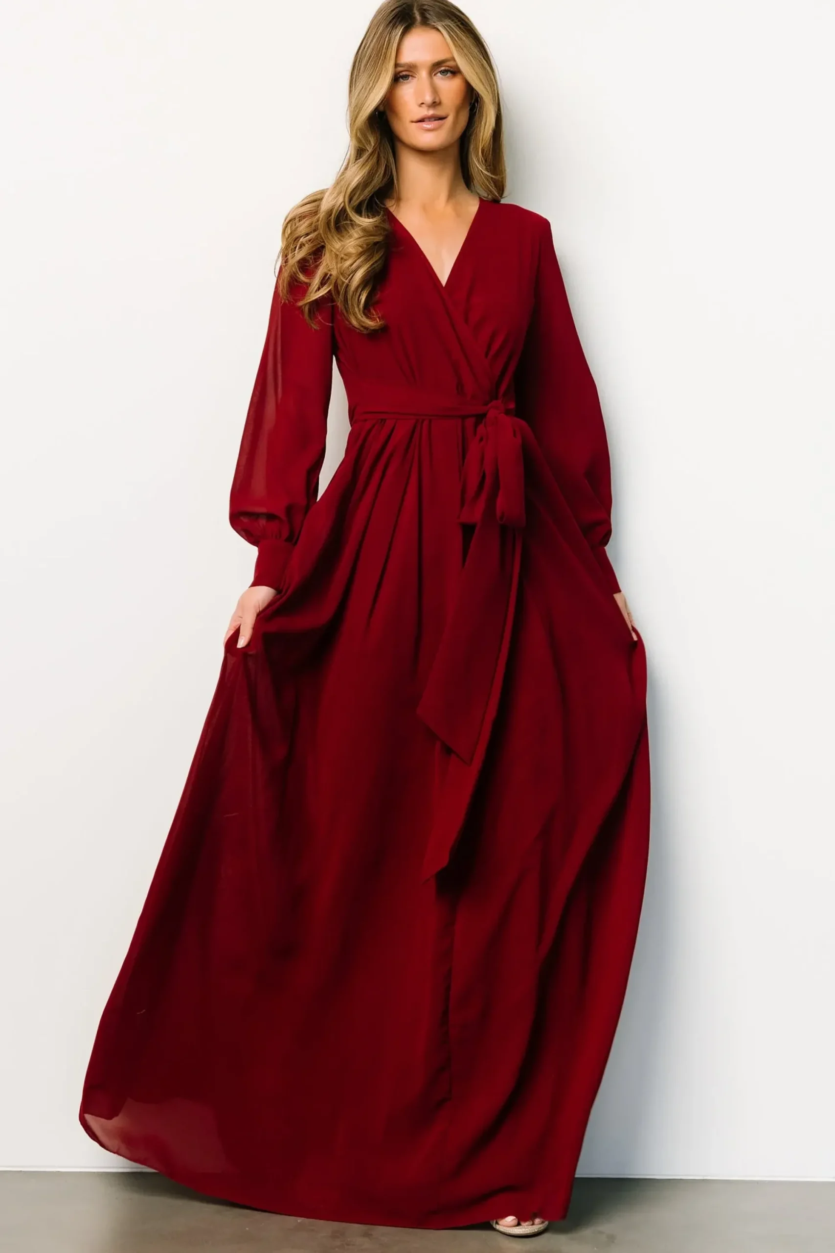 Hot Baltic Born Lydia Maxi Dress | Burgundy