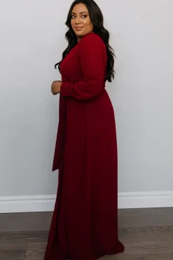 Hot Baltic Born Lydia Maxi Dress | Burgundy