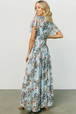 Outlet Baltic Born Lynlee Metallic Maxi Dress | Light Blue