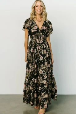 New Baltic Born Lynlee Metallic Maxi Dress | Black + Mauve