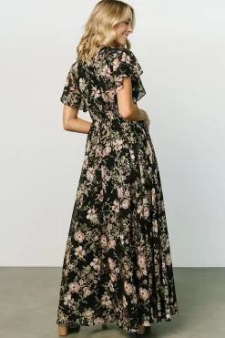 New Baltic Born Lynlee Metallic Maxi Dress | Black + Mauve