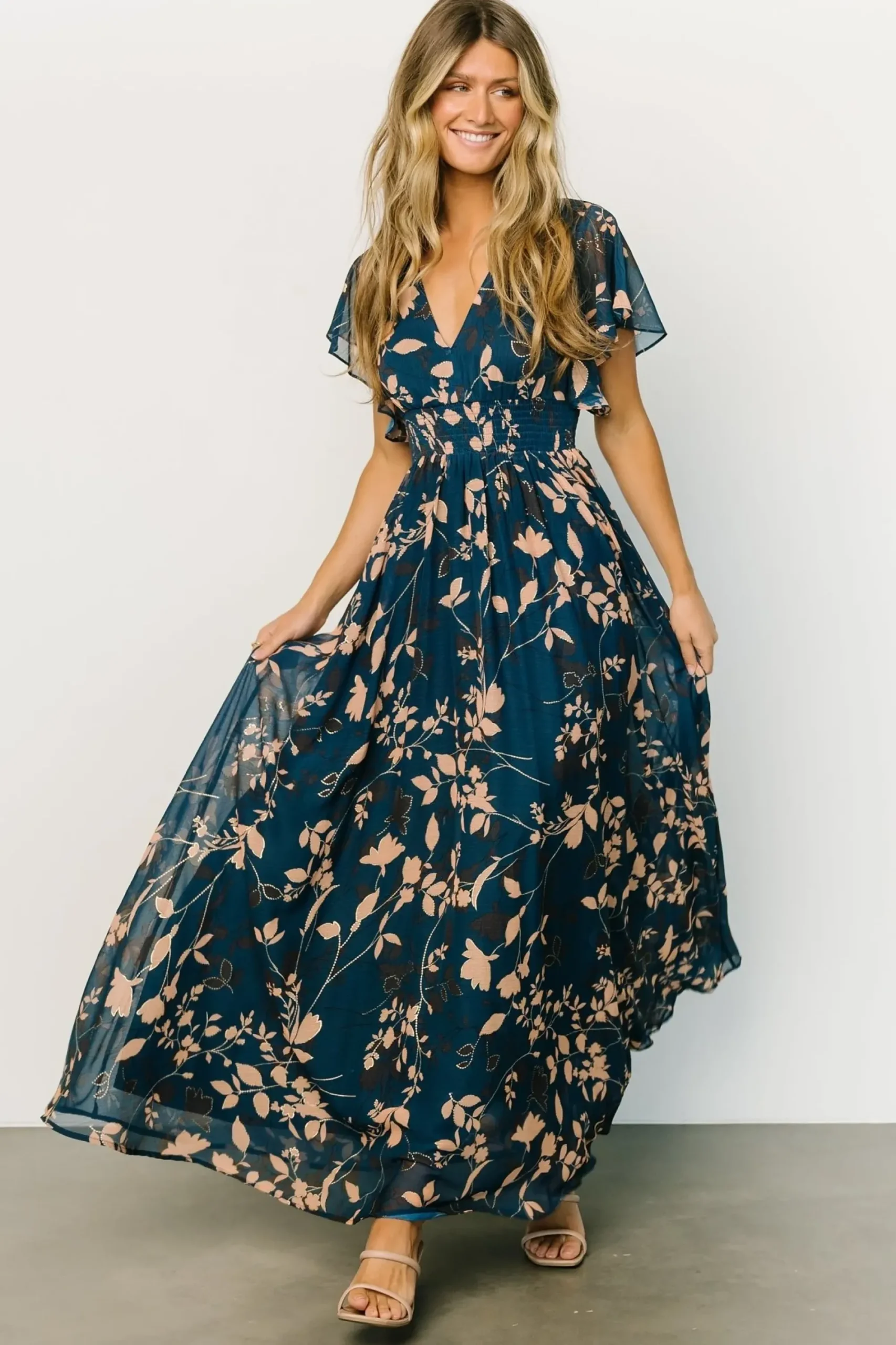 Hot Baltic Born Lynlee Metallic Maxi Dress | Topaz