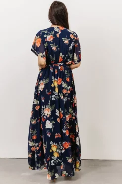 Sale Baltic Born Madeline Maxi Dress | Navy + Coral Floral