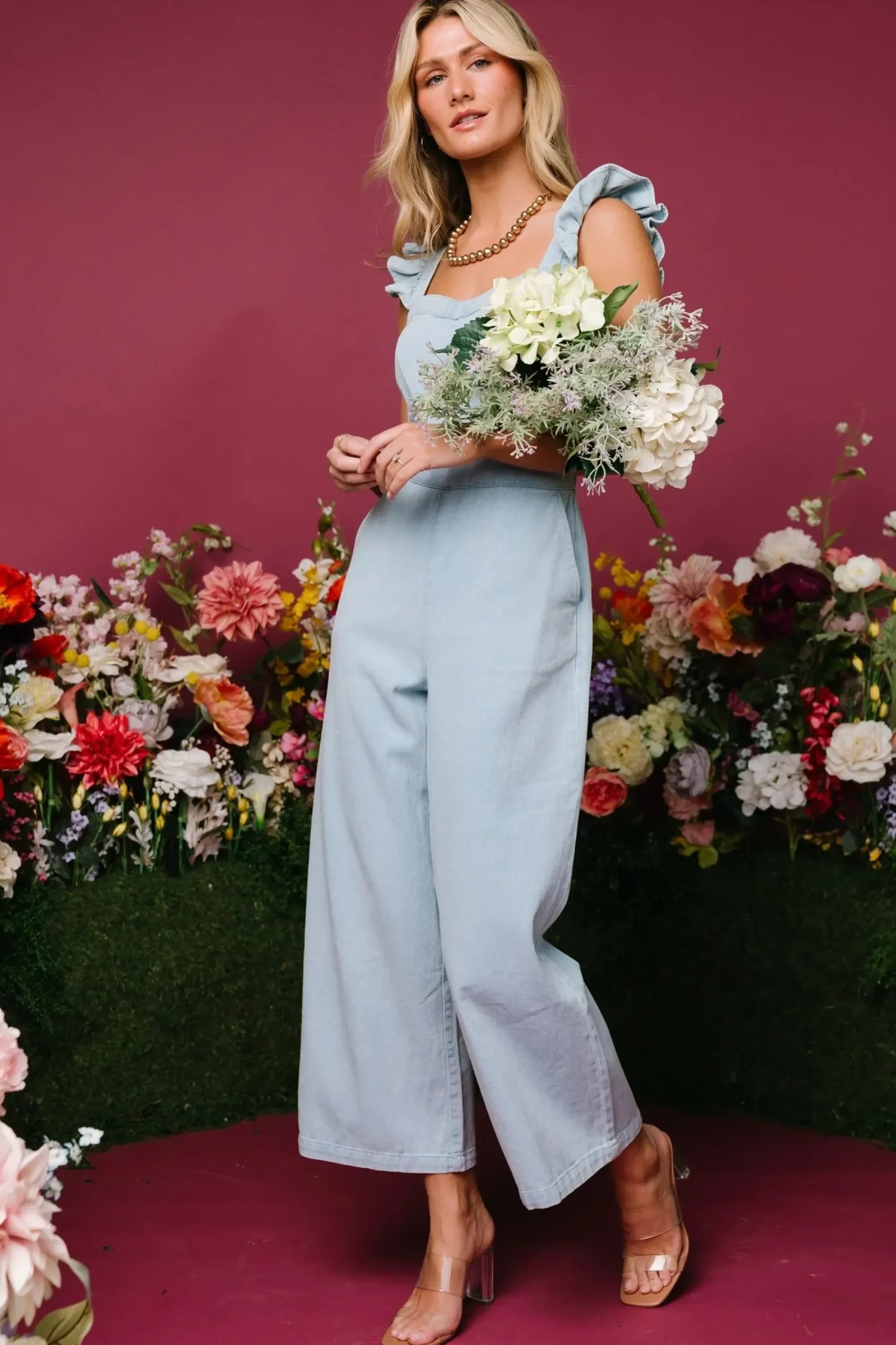 Sale Baltic Born Madison Denim Jumpsuit | Blue