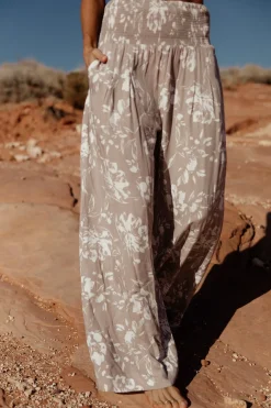 Fashion Baltic Born Malta Smocked Waist Pants | Sand + White