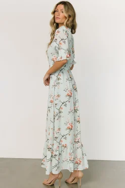 Outlet Baltic Born Marie Mock Neck Maxi Dress | Sage Floral