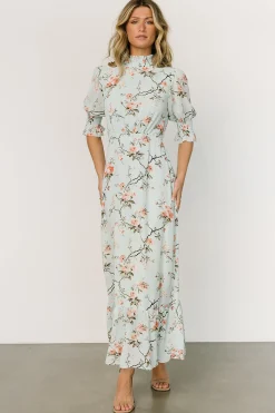Outlet Baltic Born Marie Mock Neck Maxi Dress | Sage Floral