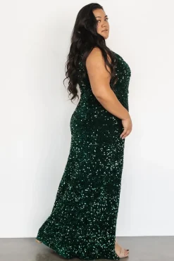 New Baltic Born Marilyn Sequin Maxi Gown | Emerald