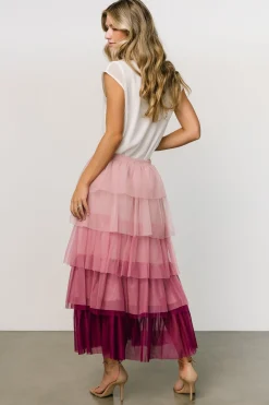 Best Baltic Born Marlene Tulle Ruffle Skirt | Mauve + Berry
