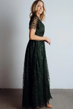 New Baltic Born Marseille Embossed Maxi Dress | Green