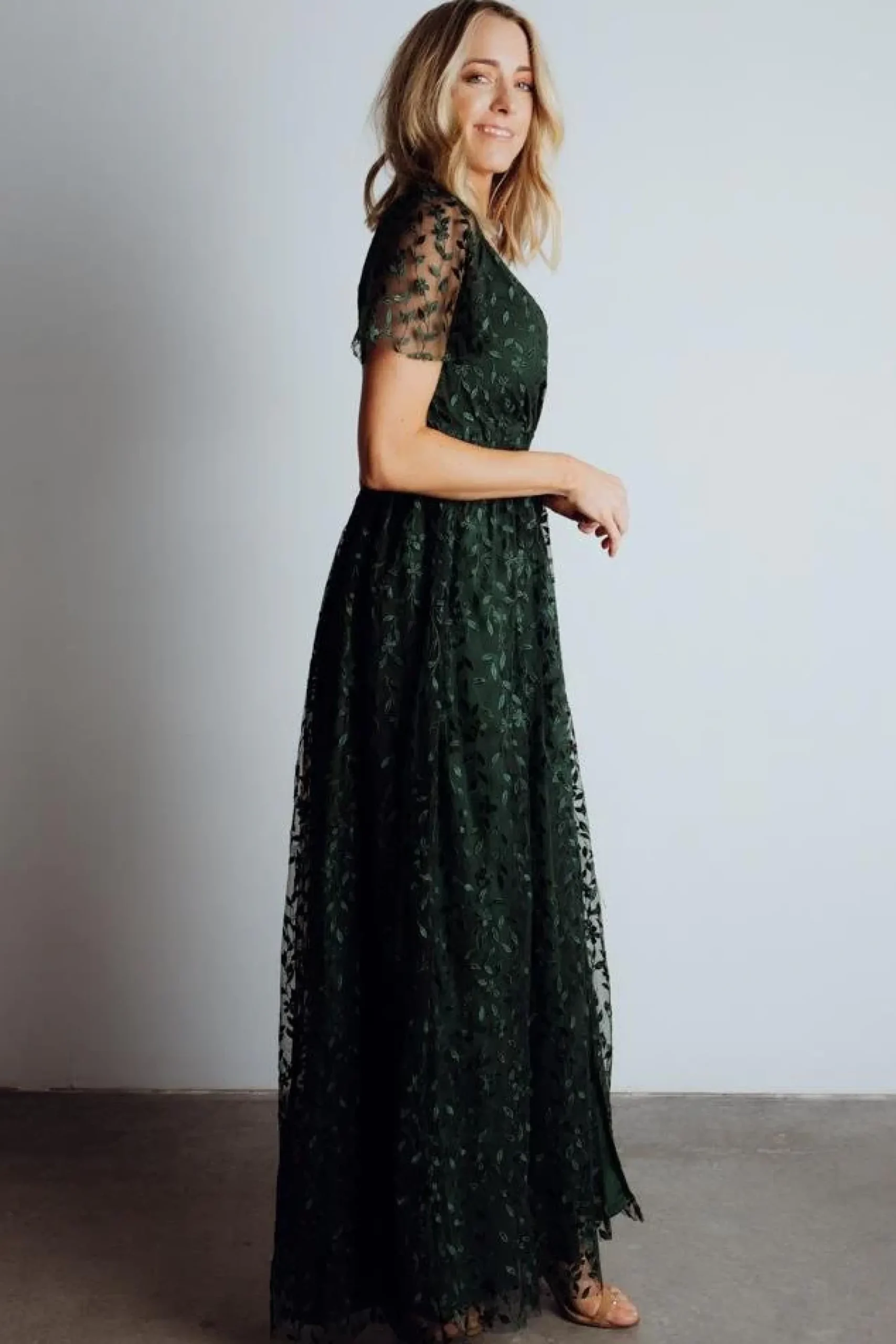 New Baltic Born Marseille Embossed Maxi Dress | Green
