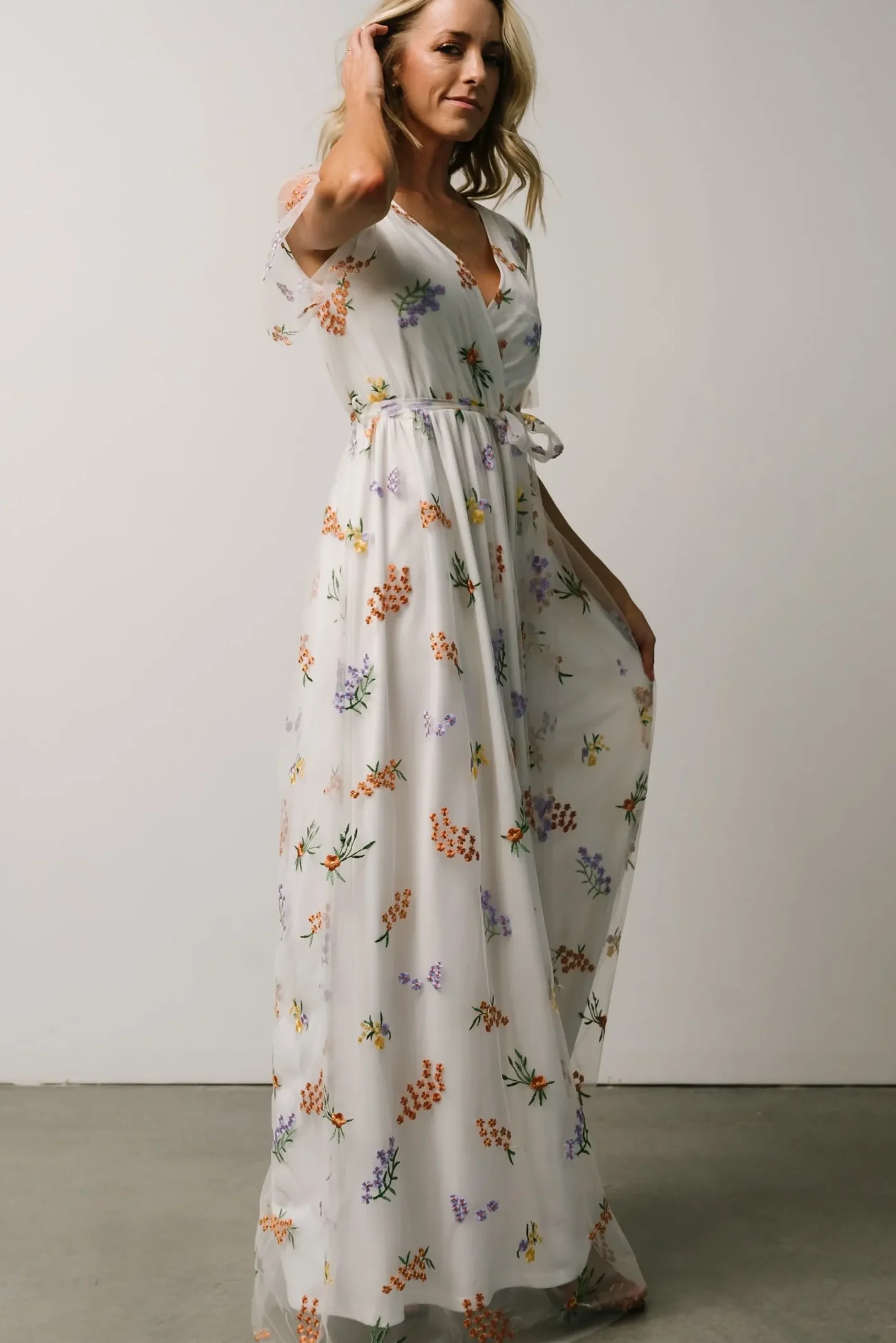 Online Baltic Born Marseille Embossed Maxi Dress | Meadow Floral