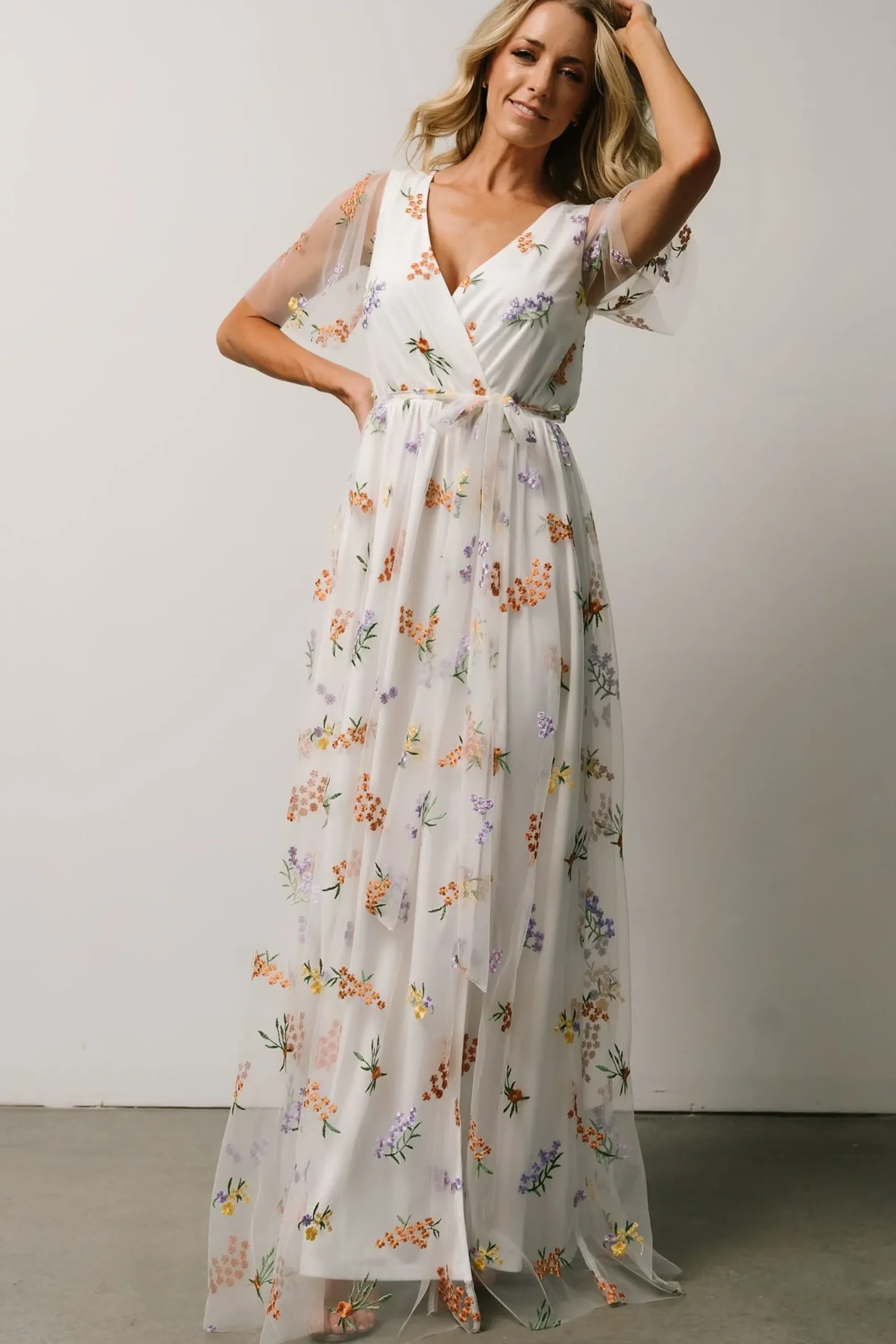 Online Baltic Born Marseille Embossed Maxi Dress | Meadow Floral
