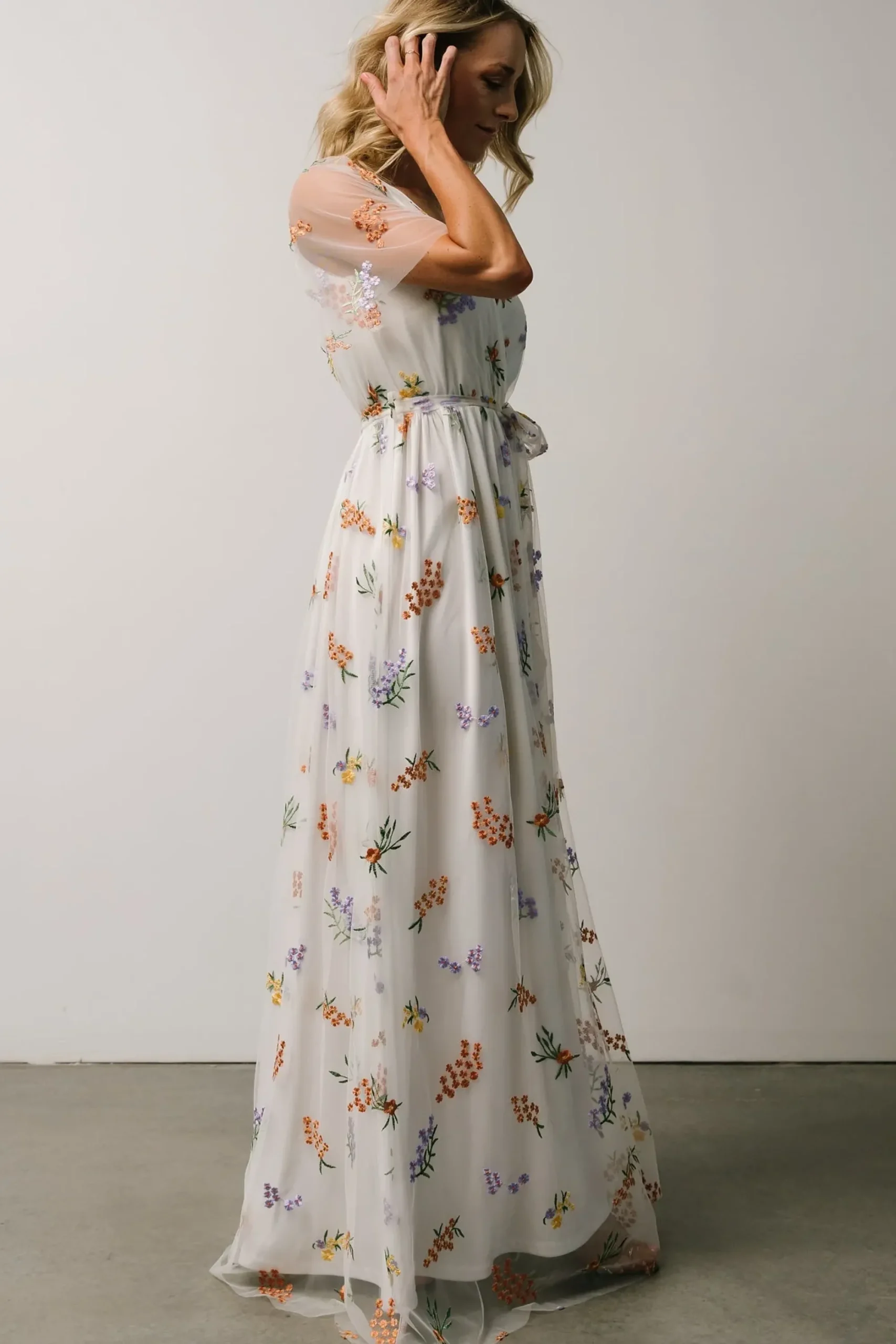 Online Baltic Born Marseille Embossed Maxi Dress | Meadow Floral
