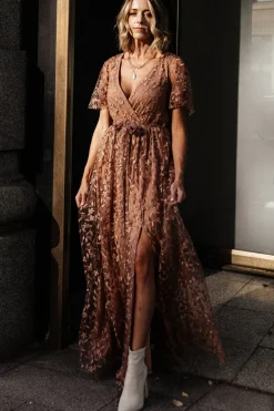 Sale Baltic Born Marseille Embossed Maxi Dress | Nude Rose