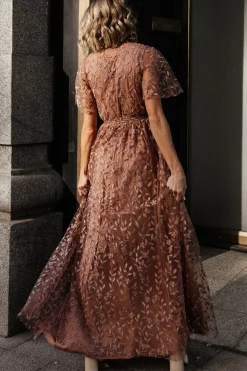 Sale Baltic Born Marseille Embossed Maxi Dress | Nude Rose