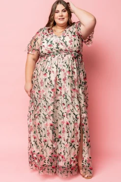 Clearance Baltic Born Marseille Embossed Maxi Dress | Rose Garden