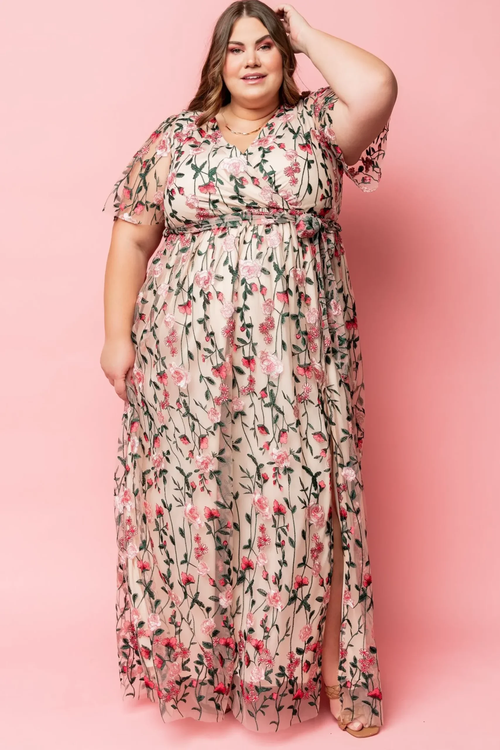 Clearance Baltic Born Marseille Embossed Maxi Dress | Rose Garden