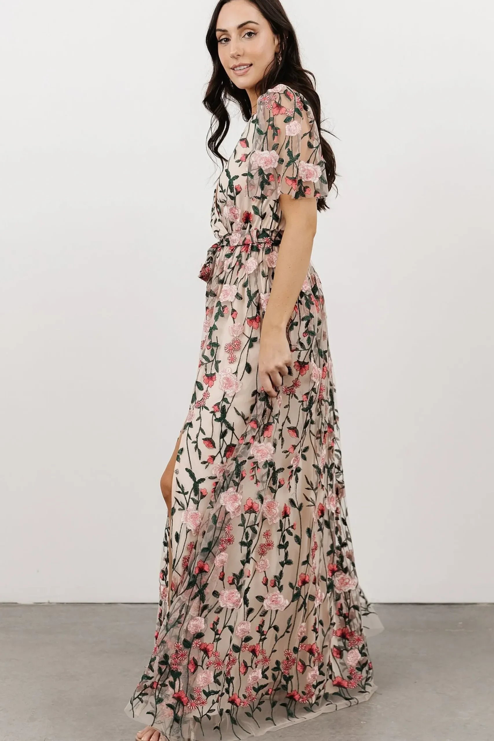 Clearance Baltic Born Marseille Embossed Maxi Dress | Rose Garden